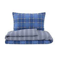 Kvalitex French cotton bed linen 220 × 200, 70 × 90 cm CAMPUS blue - Bed Linen