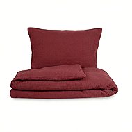 Kvalitex Extended muslin bed linen 1+1, 140 × 220, 70 × 90 cm burgundy - Bed Linen