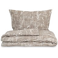 Kvalitex French flannel bed linen 1+2, 220 × 200, 70 × 90 cm Autumn beige - Bed Linen