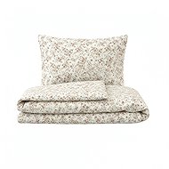 Qualitytex Cotton bed linen 1+2, 200 × 200 cm, 70 × 90 cm, Flower beige - Bed Linen