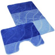 Kvalitex Bathroom and toilet mat 60 × 100, 50 × 60 cm wool blue - Bath Mat
