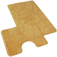 Kvalitex Bathroom and toilet mat 60 × 100, 50 × 60 cm labyrinth gold - Bath Mat