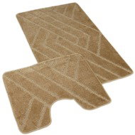 Kvalitex Bathroom and toilet mat 60 × 100, 50 × 60 cm parquet beige - Bath Mat