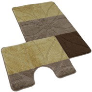 Kvalitex Bathroom and toilet mat 60 × 100, 50 × 60 cm Helga brown - Bath Mat