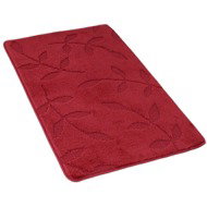 Kvalitex Bathroom mat 60 × 100 cm leaves burgundy - Bath Mat