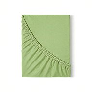 Kvalitex Jersey sheet with lycra 120 × 200 cm, light green - Bedsheet