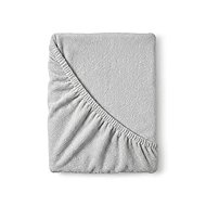 Kvalitex Terry Fitted Sheet 160 × 200cm, Light Grey - Bedsheet