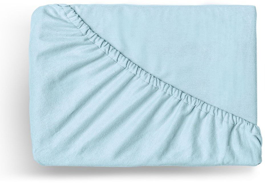 Kvalitex Flannel stretch sheet 180 × 200 cm, light blue - Bedsheet