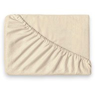 Kvalitex Flannel stretch sheet 100 × 200 cm, light beige - Bedsheet