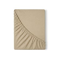 Kvalitex Satin sheet with elastic 120 × 200 cm beige - Bedsheet