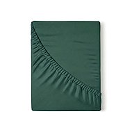 Kvalitex Satin sheet with elastic 120 × 200 cm dark green - Bedsheet