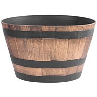 STREND PRO Decorative flowerpot, wood effect, gold - Flower Pot