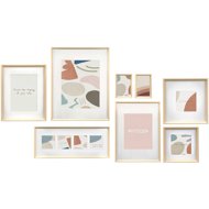 Giftdecor Wall photo frames Mural, 8 frames of different sizes, beige - Photo Frame