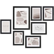 Giftdecor Wall photo frames Mural, 7 frames of different sizes, black - Photo Frame