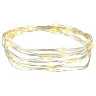 LAALU Flashing Silver LED String Lights Warm White 1.9m - Christmas Lights