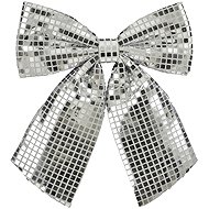 LAALU Bow with Disco Ball Effect Silver 28 × 34 cm - Ribbon Bow