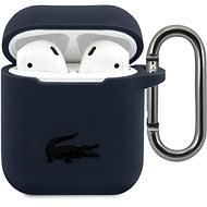 Lacoste Liquid Silicone Glossy Printing Logo pouzdro Apple Airpods 1/2 Navy tok - Fülhallgató tok