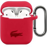 Lacoste Liquid Silicone Glossy Printing Logo Case for Apple Airpods 1/2 Red - Headphone Case