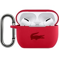 Lacoste Liquid Silicone Glossy Printing Logo Apple Airpods Pro Red tok - Fülhallgató tok