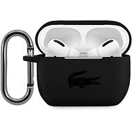 Lacoste Liquid Silicone Glossy Printing Logo Case for Apple Airpods Pro Black - Headphone Case