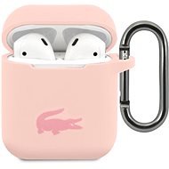 Lacoste Liquid Silicone Glossy Printing Logo Cover für Apple Airpods 1/2 Pink - Kopfhörer-Hülle