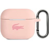Lacoste Liquid Silicone Glossy Printing Logo puzdro pre Apple Airpods 3 Pink - Puzdro na slúchadlá