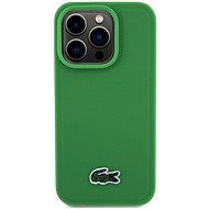 Lacoste Iconic Petit Pique Woven Logo MagSafe Zadní Kryt pro iPhone 15 Pro Green - Phone Cover