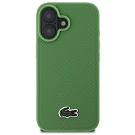 Lacoste Iconic Petit Pique Woven Logo MagSafe Back Cover for iPhone 16 Plus Green - Phone Cover