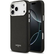 Lacoste PU Leather Champs Elysees MagSafe Back Cover for iPhone 17 Pro Max Black - Phone Cover