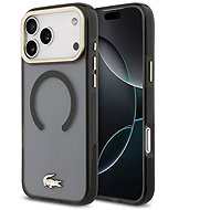 Lacoste PC/TPU Frosted Finish Gold Logo MagSafe Back Cover for iPhone 17 Pro Max Black - Phone Cover