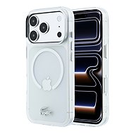 Lacoste IML Frosted Petit Pique Metal Logo MagSafe pro iPhone 18 Pro Max Transparent - Protective Case