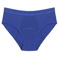 PINKE WELLE Blue Bikini - mid-length. and light menstruation, size 4, sizing: 2 mm, waistband. S - Menstruation Underwear