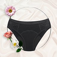 Repettes Classic cut for medium menstruation, pink, merino L - Menstruation Underwear