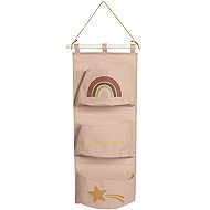 LA FACTORY Hanging toy organizer Head in the Clouds, 80 × 30 cm, pink - Organiser
