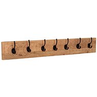 LAKŠMI Manu hanger with 7 hooks 100 × 15 × 2,5 cm, mango wood - Coat Hanger