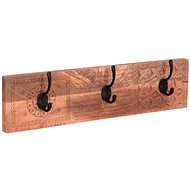 LAKŠMI Manu hanger with 3 hooks 60 × 15 × 2,5 cm, mango wood - Coat Hanger