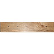 LAKŠMI Hina hanger with 5 hooks 80 × 15 × 2,5 cm, mango wood - Coat Hanger