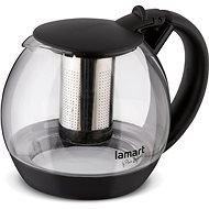 LAMART LT7058 KETTLE GLASS 2L BLACK BULB - Teapot