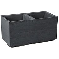 Lamela Flower pot Karo Eco Coffee plate, anthracite, 800 × 400 × 400 mm - Flower Pot