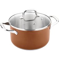 Lamart Casserole with glass cover 22x12.5cm brown Joli LT1041 - Casserole Pot