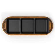 LAVA METAL TRIO Backform aus Gusseisen mit Holzboden - 12x33 cm - Bräter