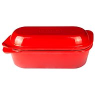 LAVA METAL Cast Iron Bread Pan 12x28cm - Red - Baking Mould