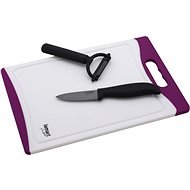 Lamart LT2020 ceramic knife, scraper and purple seat - Cutting Board