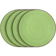 LAMART Set plytkých tanierov 4 ks zelené LT9055 HAPPY - Súprava tanierov