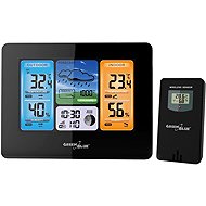 Maclean URZ3466 Wireless WiFi weather station GreenBlue GB522 DCF with colour display - Weather Station
