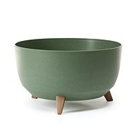 LAMELA Flowerpot ROMA ECO WOOD, diameter 47 cm, bowl on legs, green - Flower Pot