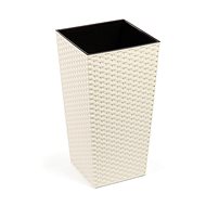 LAMELA Flowerpot FINEZIA RATAN, 30 x 30cm, height 57cm, cream - Flower Pot
