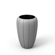 LAMELA Low flowerpot GAJA, diameter 40cm, height 78cm, grey - Flower Pot