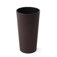 LAMELA Flowerpot LILIA JUMPER - stripe, diameter 19cm, height 36,4cm, brown - Flower Pot