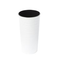 LAMELA Flowerpot LILIA DLUTO - indented, diameter 25cm, height 46.5cm, white - Flower Pot